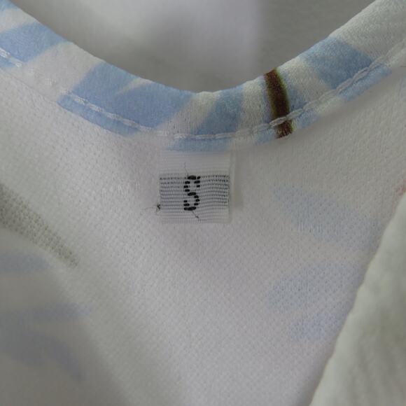 Shein White Floral Surplice Mini Dress Small - Picture 4 of 5